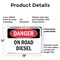 Signmission On Road Diesel Danger Sign, Plastic, 18in W x 12in L, 2PK OS-2PACK-DS-P-1218-L-1126 - alternate 8